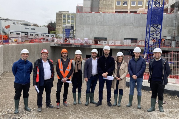 Michel Rémon & Associés - Visite du chantier de BAURéaLS avec des architectes et entreprises Suisses